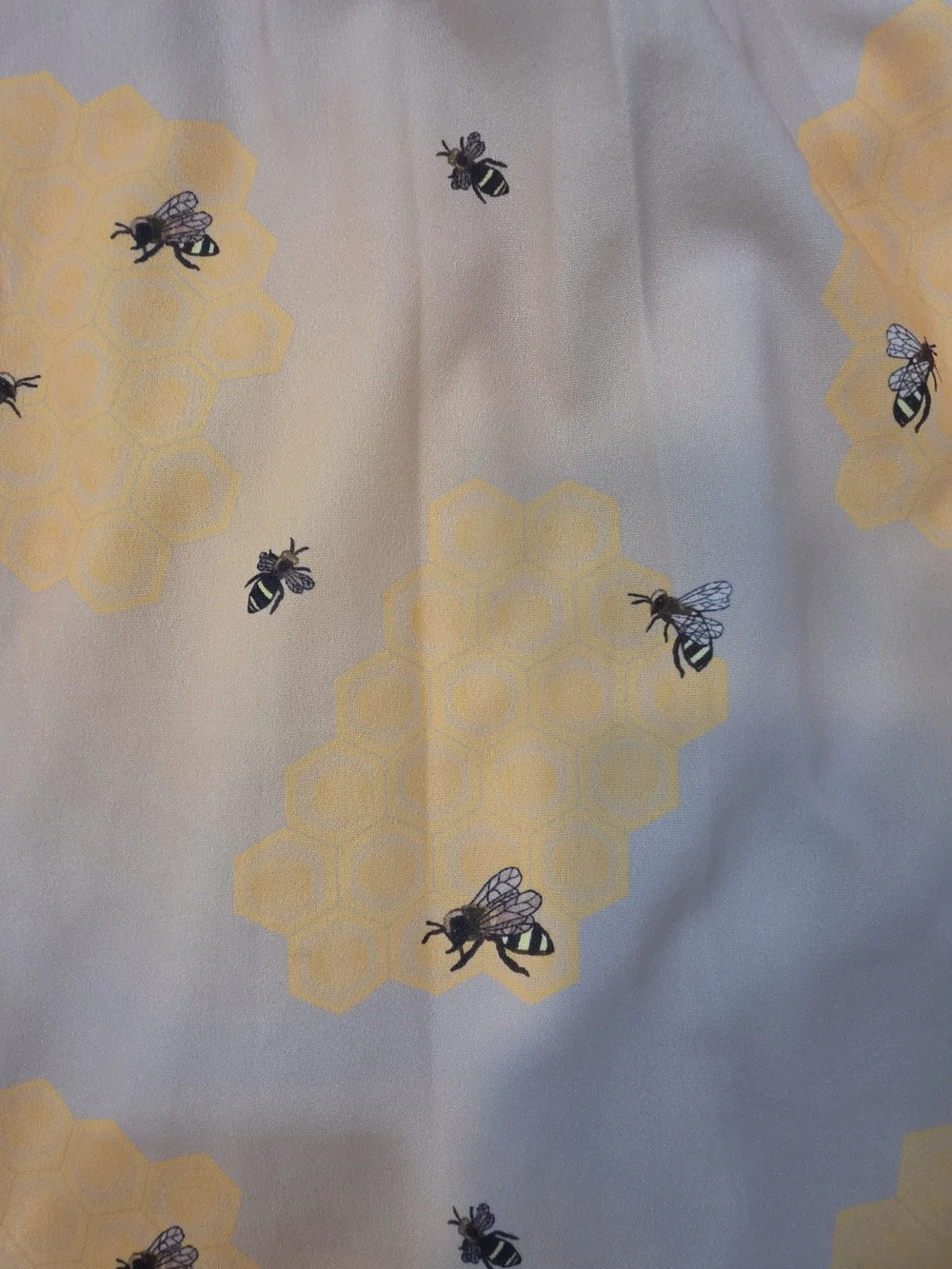 SHEIN Yellow Bee Print Pleated Midi Skirt with Belt